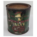 Rare Aurora Brand Valve Compound Oil Can Tin