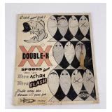 Cast Rite Tackle Double X Spoons Display Card