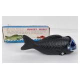 Shackman Hungry Whale Tin Toy in Box