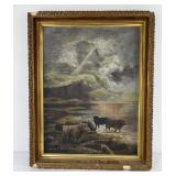 European Cattle Pastoral Painting
