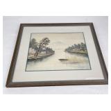 Mt Fuji Japan Embroidered Silk Picture
