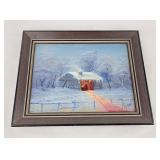 Harry L. Lopp Glacier Park Montana Oil on Board