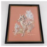 Bill Chapman Gouache Painting Montana Wolf
