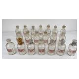 Lot of Antique Etched Apothecary Chemistry Bottles