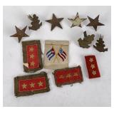 Authentic WW2 Japanese Helmet Emblems Patches