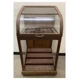 Antique Oak Country Store Cane Display Case