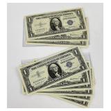 9 Consecutive $1 Blue Seal Silver Certificates