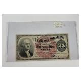 Fractional 25c Note 4th Issue 1869-1875