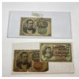 US Fractional 10c Currency Notes