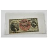 Fractional 25c Note 4th Issue 1869-1875