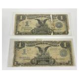 2 $1 Black Eagle Silver Certificates