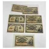 Lot of Bank of Canada Fractional Currency Notes