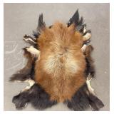 Goat Skin Leather Throw Rug