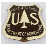 Original US Forest Service Wood Shield Sign