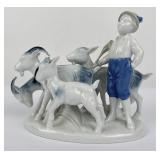 Gerold Porcelain Boy with Goats West Germany