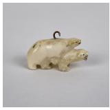 Antique Eskimo Inuit Carved Walrus Polar Bears