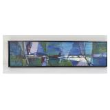 Mid Century Modern Abstract Oil on Canvas Painting