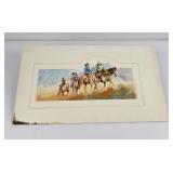 Don Prechtel Montana Cowboy Watercolor Painting