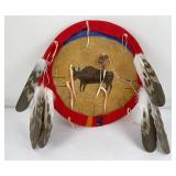 Montana Blackfoot Indian Painted War Shield
