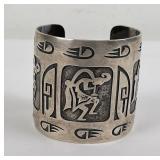 Heavy Sterling Silver Zuni Indian Bracelet