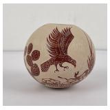 Hopi Indian Red Clay Etched Pot