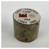 First Concrete Libby Montana Dam Sample