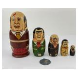 Russian Soviet Union Political Nesting Dolls