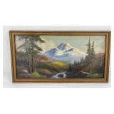 Harry L. Lopp Glacier Park Montana Oil on Board