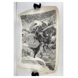 Bill Oneill Cougar Whitetail Signed Print Montana