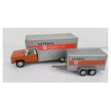 Nylint Uhaul Toy Box Truck and Trailer