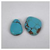 Natural Arizona Turquoise Cabochon Stones 58 cts