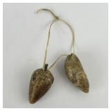 Ancient Inuit Eskimo Walrus Tooth Sinker Weights