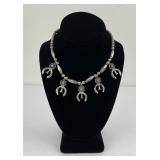 Old Pawn Navajo Sterling Silver Naja Necklace