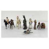 Set of Antique Cowboy Horse Miniature Toys