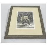 Ray Mitchell Montana Pencil Drawing Grizzly Bear