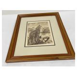 Norman Millet Thomas Engraving of Wolf