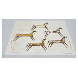 David Dragonfly Collagraph Running Horses