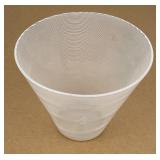 White Swirl Art Glass Vase Mid Century