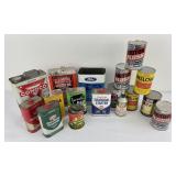 Lot of Oil Cans Conoco Ford Texaco Gulf