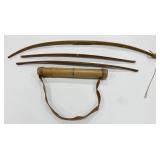 Group of South Pacific Tribal Bows Quiver