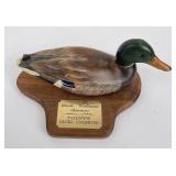 Ducks Unlimited Wood Sponsor Duck Decoy