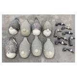 Lot of 8 Paper Mache Goose Decoys