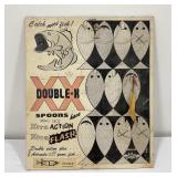 Cast Rite Tackle Double X Spoons Display Card