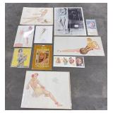 Group of Vargas Playboy Monroe Pin Up Art