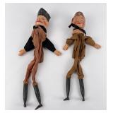 Antique Punch and Judy Marionette Puppets