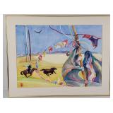 Mongolian Watercolor Painting