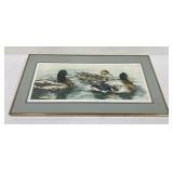 Sueellen Ross Mallard Trio Colored Engraving