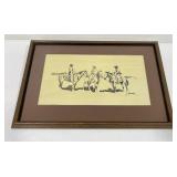 James Collender Cowboy Pen and Ink Drawing