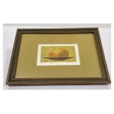 Hiroshi Kabe Woodblock Print Birds