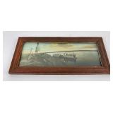 Antique Montana Riverboat Photo Hand Tinted